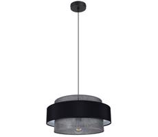 HEXE Csillár zsinóron CORSA 1xE27/60W/230V fekete/szürke