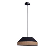 HEXE Csillár zsinóron MANISO 1xE27/60W/230V átm. 45 cm fekete/bézs