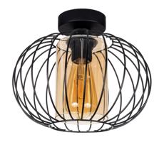 HEXE Felületre szerelhető csillár CORRINI 1xE27/60W/230V átm. 25 cm fekete/bézs