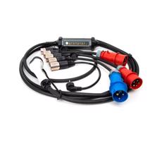 Hordozható töltő elektromos autókhoz 4 adapterrel Type 2 32A/480V 22kW 7m IP67