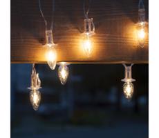 Hosszabbító LED kültéri lánc CONE FILAMENT 20xE10 14m átlátszó/meleg fehér IP44