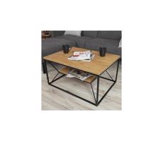 HowHomely Kávéasztal BASICLOFT 40x80 cm fekete/barna