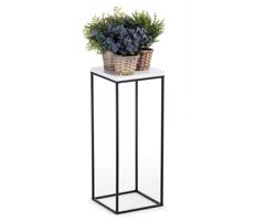HowHomely Virágállvány BASICLOFT 60x24 fekete/fehér