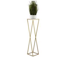 HowHomely Virágállvány LOFT 100x24 cm arany/fehér