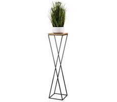HowHomely Virágállvány LOFT 100x24 cm fekete/barna