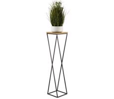 HowHomely Virágállvány LOFT 100x24 cm fekete/barna