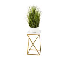 HowHomely Virágállvány LOFT 40x24 cm arany/fehér