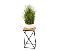 HowHomely Virágállvány LOFT 40x24 cm fekete/barna