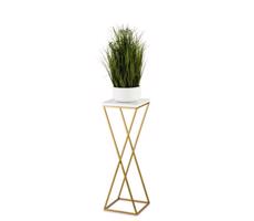 HowHomely Virágállvány LOFT 70x24 cm arany/fehér