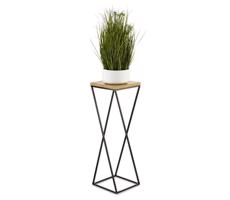 HowHomely Virágállvány LOFT 70x24 cm fekete/barna