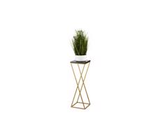 HowHomely Virágtartó LOFT 70x24 cm arany/fekete