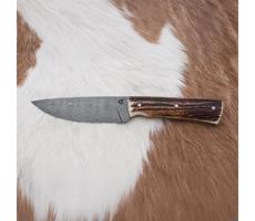 Jiří Čurda Damaszkuszi vadászkés 11 cm szarvas agancs