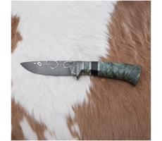 Jiří Čurda Exkluzív damaszkuszi kés 11,6 cm juhar/ébenfa