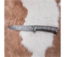 Jiří Čurda Exkluzív damaszkuszi kés 14 cm kőris