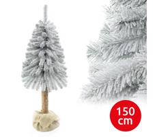 Karácsonyfa törzsével NATURAL WITH SNOW 150 cm fenyő