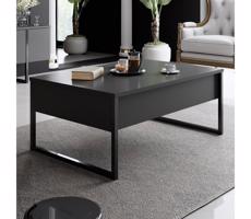 Kávésasztal LUXE 40x90 cm antracit/fekete