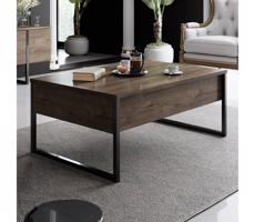Kávésasztal LUXE 40x90 cm dió/fekete