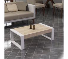 Kávésasztal RETRO 40x90 cm fehér/bézs