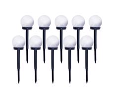 KÉSZLET 10x LED Napelemes lámpa LED/0,12W/1,2V 6500K IP44 fekete/fehér