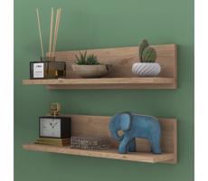 KÉSZLET 2x Fali polc 60x15 cm barna