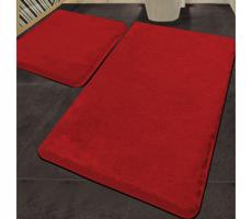 KÉSZLET 2x Fürdőszoba szőnyeg 60/100 cm piros
