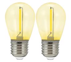KÉSZLET 2x LED Izzó PARTY E27/0,3W/36V sárga