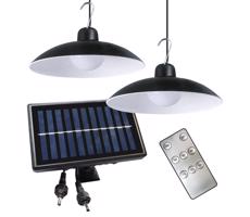 KÉSZLET 2x LED Napelemes függeszték LED/6W/3,7V 2000 mAh IP44 + + távirányító