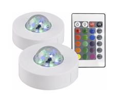 KÉSZLET 2x LED RGB Dekor lámpa FESTA 3xAAA/4,5V + távirányítás
