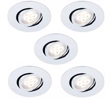 KÉSZLET 5x LED Dimmelhető beépíthető lámpa 1xLED/4,5W/230V fényezett króm