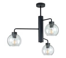 Keter Lighting Csillár rúdon FLEX 3xE27/60W/230V fekete/átlátszó