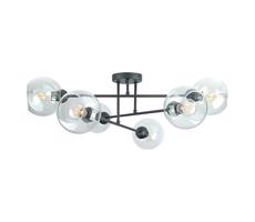Keter Lighting Csillár rúdon VASCO 6xE27/60W/230V fekete/átlátszó