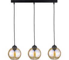 Keter Lighting Csillár zsinóron AMBRE BLACK 3xE27/60W/230V