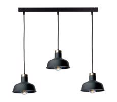 Keter Lighting Csillár zsinóron HEBE 3xE27/60W/230V fekete