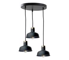Keter Lighting Csillár zsinóron HEBE 3xE27/60W/230V fekete
