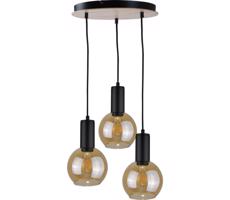 Keter Lighting Csillár zsinóron JANTAR WOOD 3xE27/60W/230V á. 30 cm