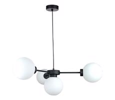 Keter Lighting Csillár zsinóron KALIOPE 4xE27/60W/230V fekete/fehér