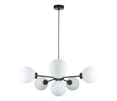 Keter Lighting Csillár zsinóron KALIOPE 6xE27/60W/230V fekete/fehér