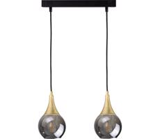 Keter Lighting Csillár zsinóron LACRIMA SMOKY 2xE27/60W/230V