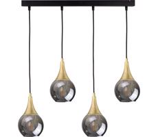 Keter Lighting Csillár zsinóron LACRIMA SMOKY 4xE27/60W/230V