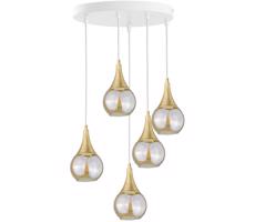 Keter Lighting Csillár zsinóron LACRIMA WHITE 5xE27/60W/230V á. 45 cm