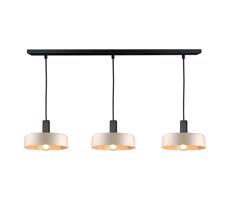 Keter Lighting Csillár zsinóron LATTE 3xE27/60W/230V bézs/fekete