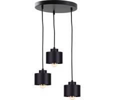 Keter Lighting Csillár zsinóron SIMPLY BLACK 3xE27/60W/230V á. 32 cm