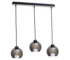 Keter Lighting Csillár zsinóron UNO WOOD 3xE27/60W/230V fekete/barna