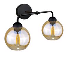 Keter Lighting Fali lámpa MELLE BLACK 2xE27/60W/230V
