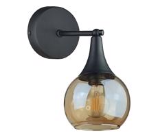 Keter Lighting Fali lámpa STAR 1xE27/60W/230V fekete/füstös bézs
