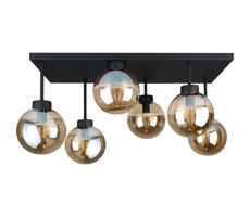 Keter Lighting Felületre szerelhető csillár  DEA 6xE14/60W/230V fekete/füstös bézs