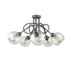 Keter Lighting Felületre szerelhető csillár  EVIE 5xE27/60W/230V antracit/átlátszó