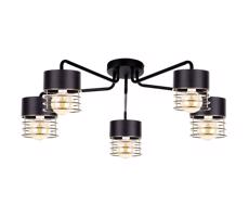 Keter Lighting Felületre szerelhető csillár ROY 5xE27/60W/230V fekete