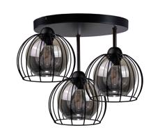 Keter Lighting Felületre szerelhető csillár  SOLO BLACK 3xE27/60W/230V átm. 30 cm