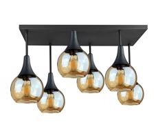 Keter Lighting Felületre szerelhető csillár  SOMA 6xE27/60W/230V fekete/füstös bézs